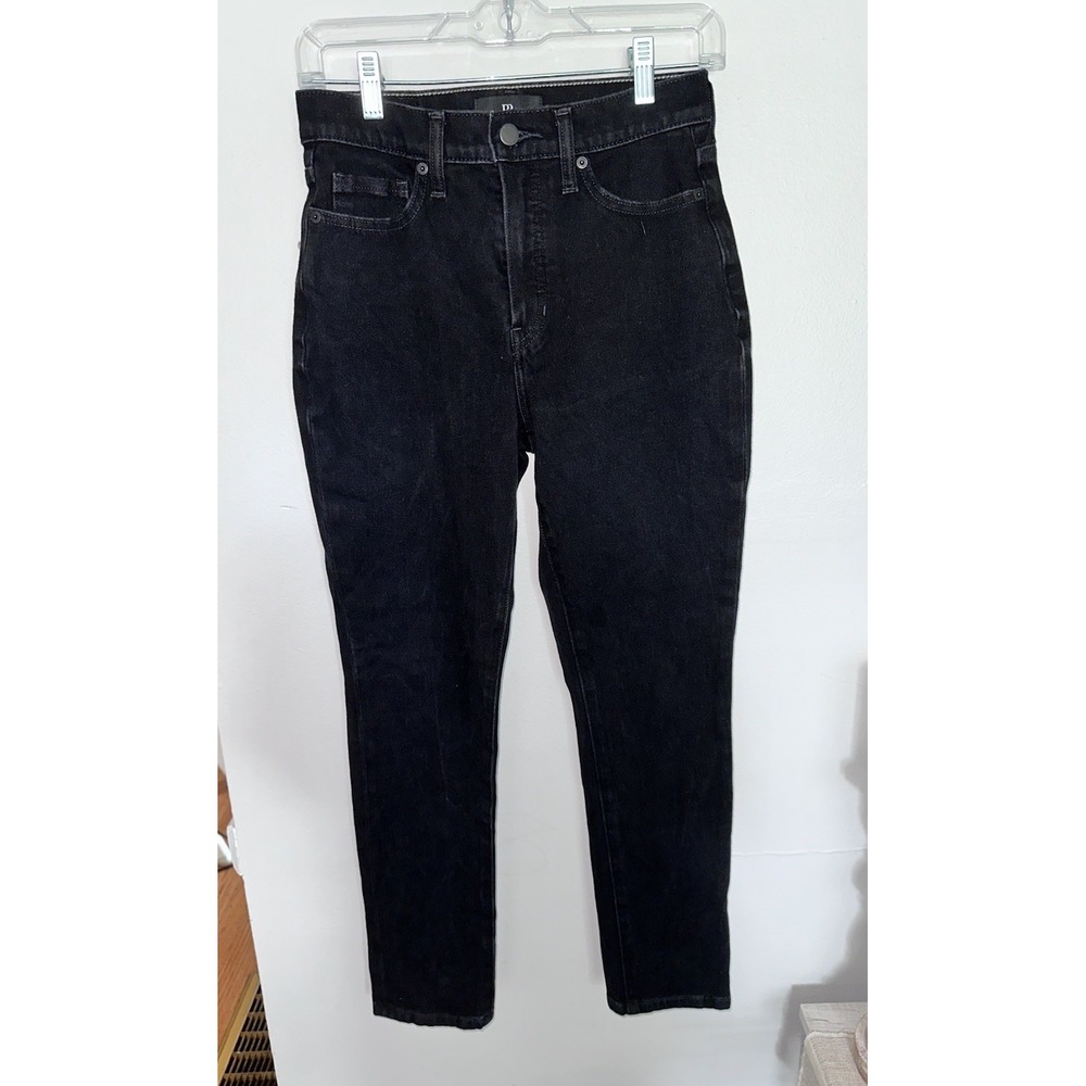 BANANA REPUBLIC Women's SLIM HIGH-RISE ANKLE PREMIUM DENIM JEANS BLACK 27‎ X 26